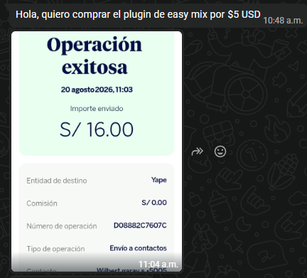 Testimonio Easy Mix